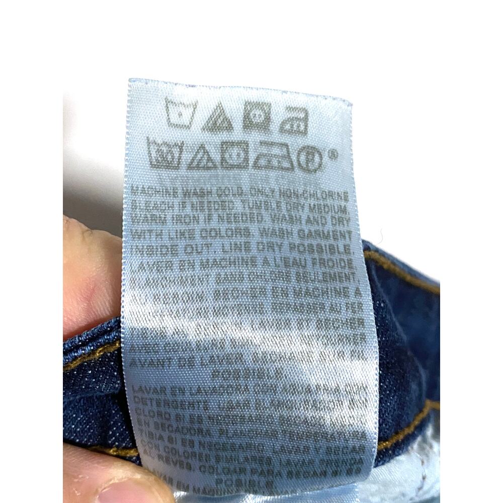 Levis Bootcut 590 Jeans Women 24S Flap Pockets Classic Western 25x28.5 Dark Wash - Picture 8 of 8